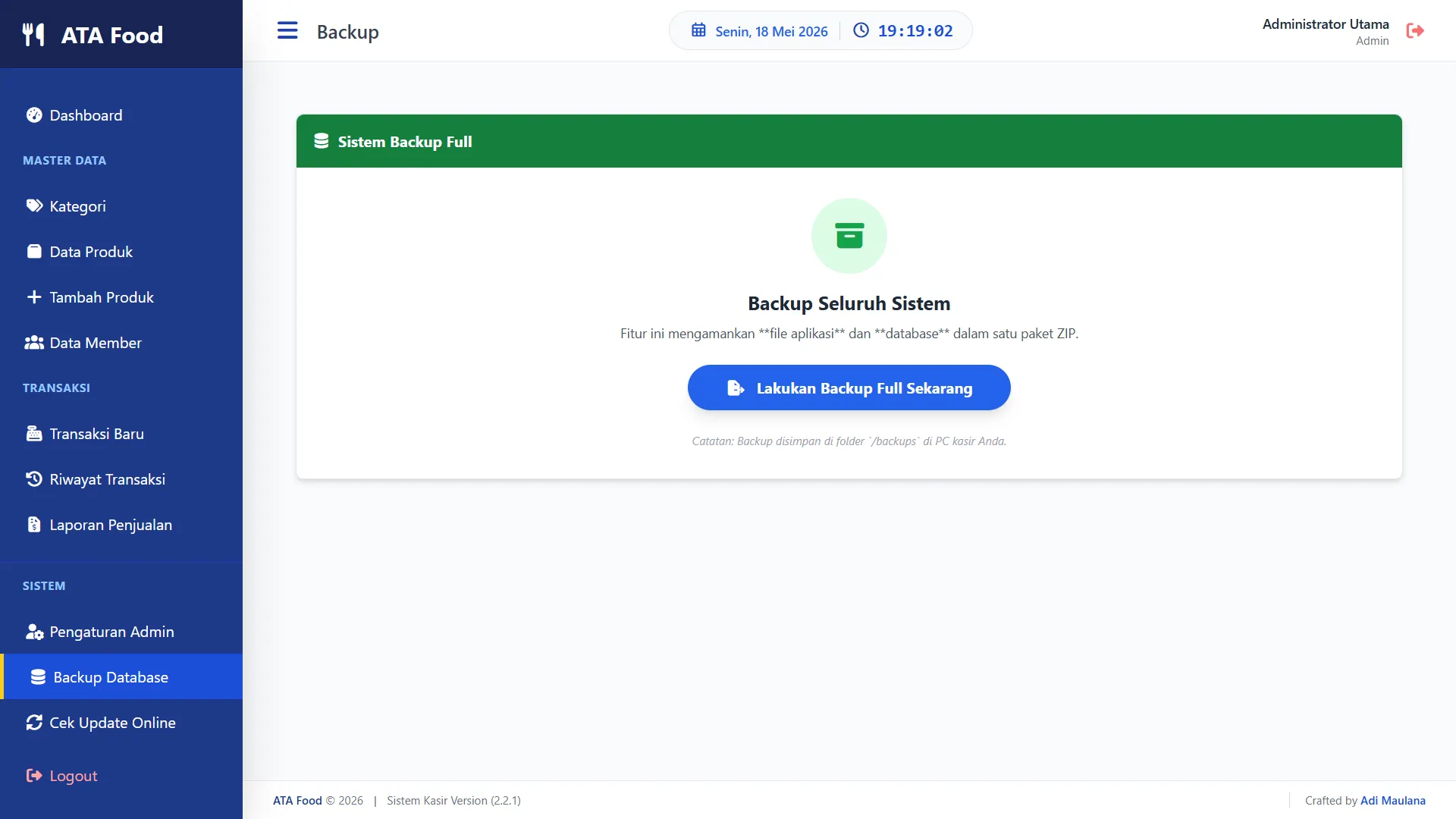 APLIKASI KASIR TOKO ATA - POINT OF SALE (POS)